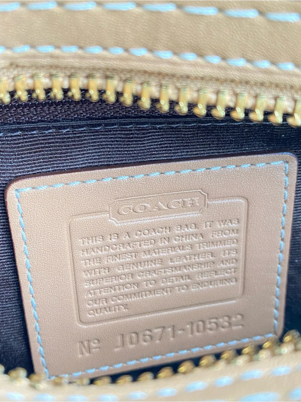 Coach Y2K Hampton Signature Canvas with Perforated Leather Trim Traditional Tan - Picture 14 of 16